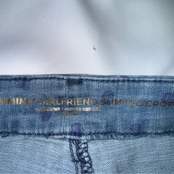 Chico's Blue Polka Dot Cropped Jeans - Picture 7 of 12